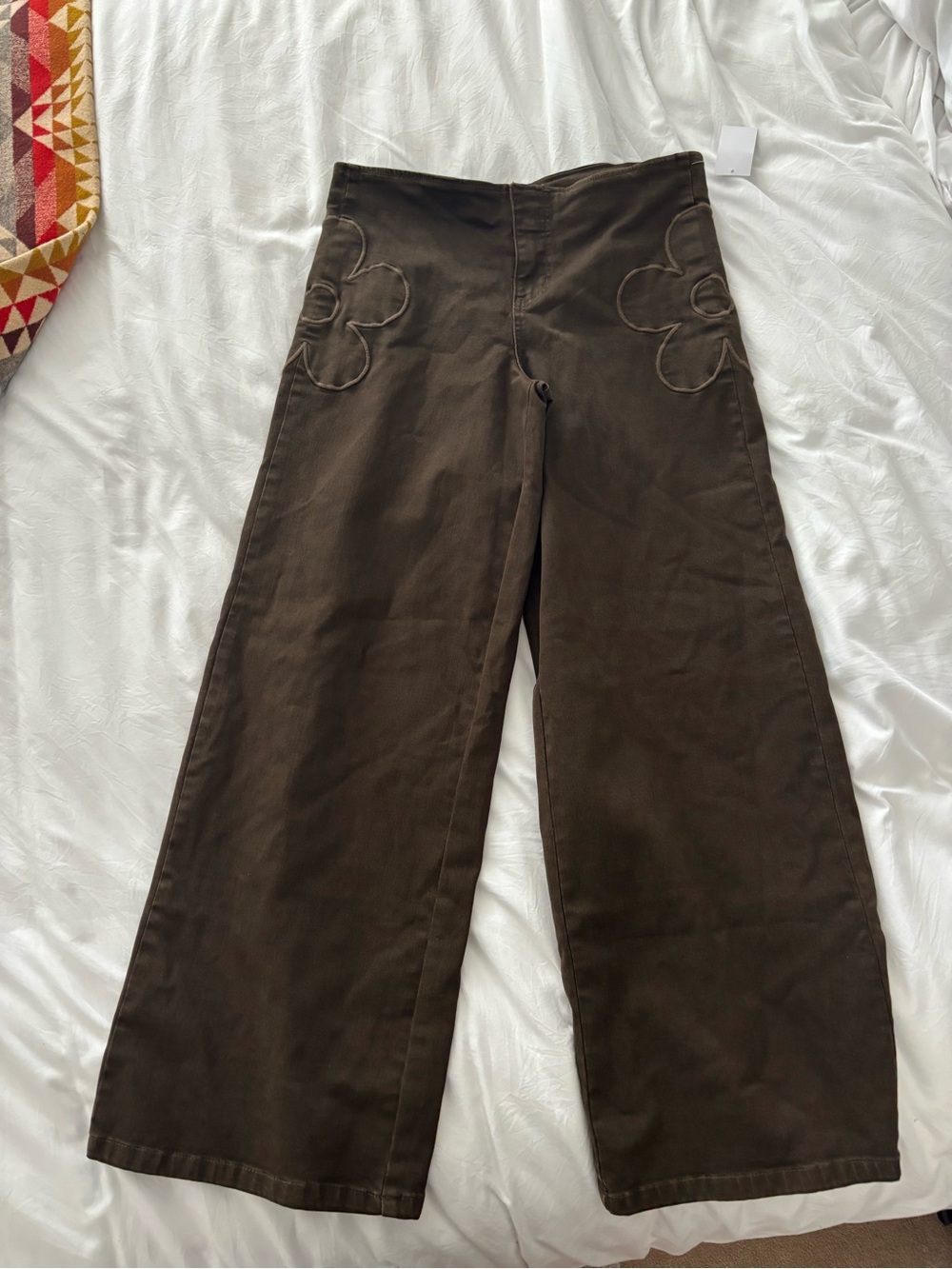 Delia’s for Target Y2K Brown Wide Leg Floral Pants Size 8 NWT - Picture 1 of 2